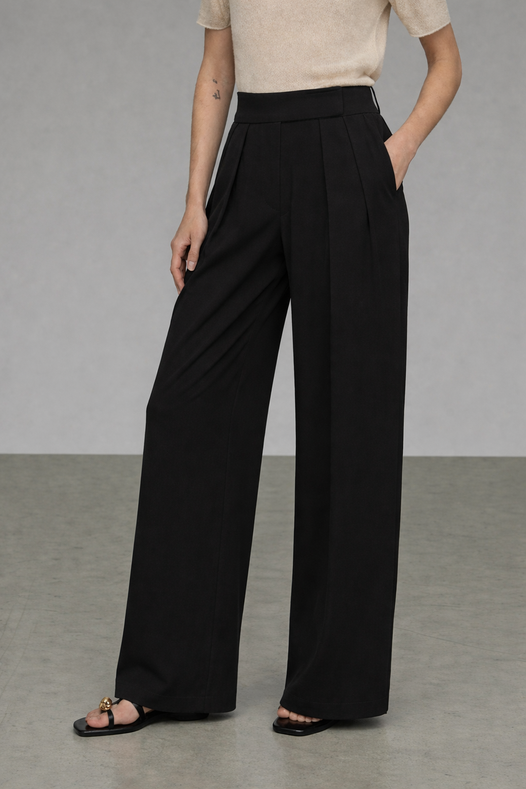 Fine Pleat Tailored Trousers