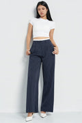 Striped Boxer Wide Leg Trousers