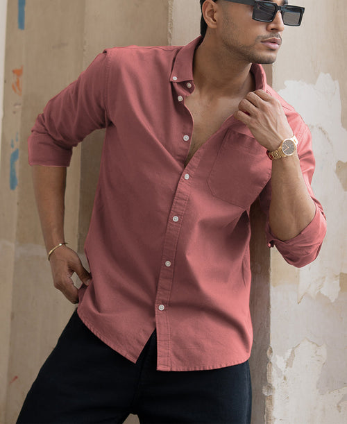 Dusty Rose Lightweight Shirt 100% Cotton