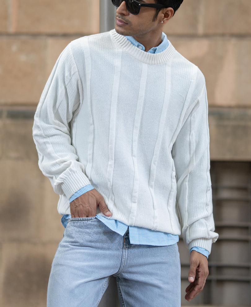 White Structured T-Shirt 100% Cotton