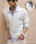 Offwhite Contrast Polo T-Shirt