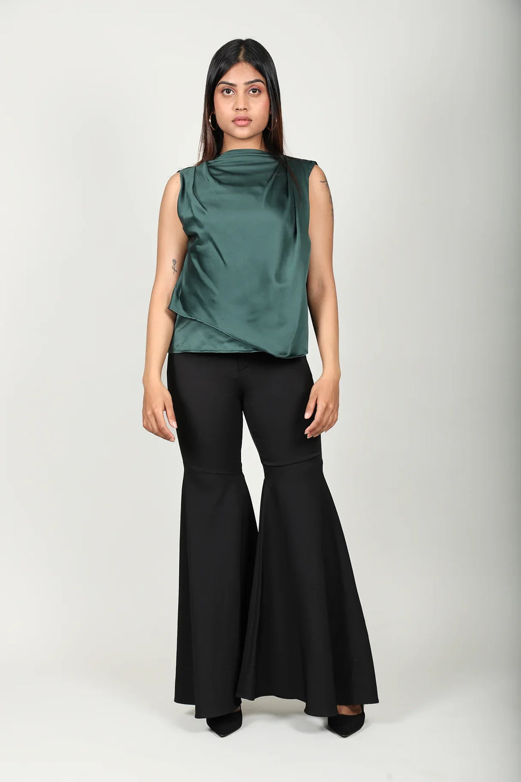 Green Cowl Top