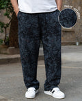 Black Printed Baggy Fit Trackpants 100% Cotton