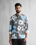 Pondicherry Shirt - Grey & Blue