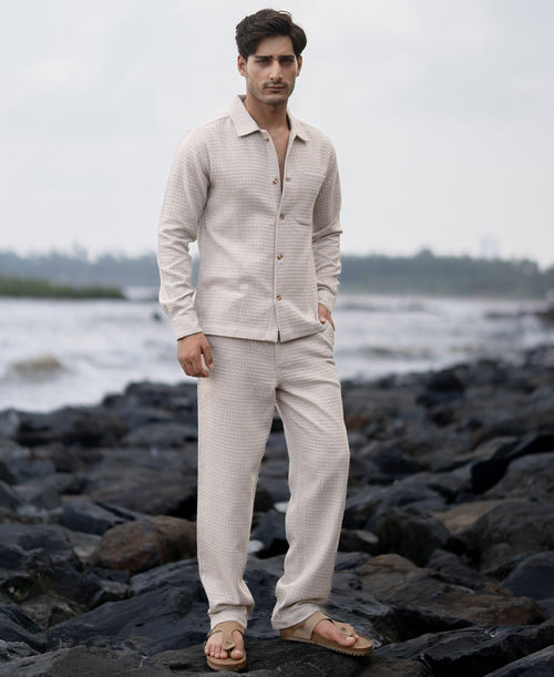 Cream Structured Co-ord Set