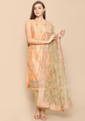 peach pearlwork salwar suit