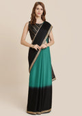 Black Stonework Georgette Designer Saree