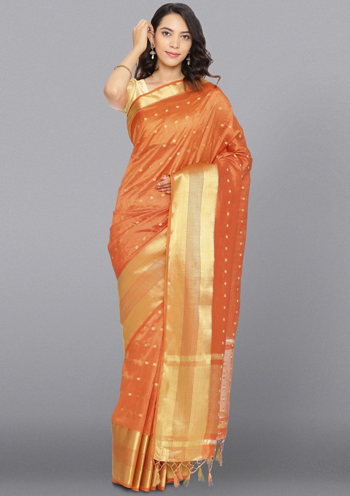 Multi  Zariwork Art Silk Saree