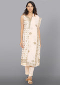 Peach Zariwork Chanderi Salwar Suit