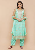 Fern Green Zari Salwar Suit