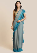 Sea Green Swarovski Georgette Designer Saree