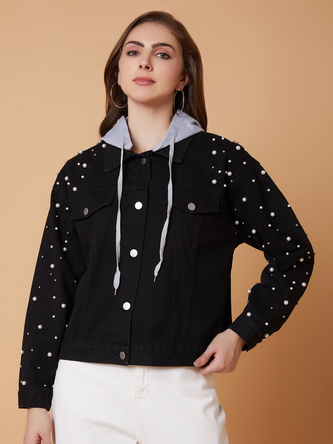 Women's Black Windcheater Longline Tailored Jacket