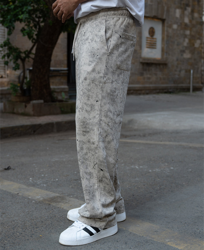 Neutral Printed Baggy Fit Trackpant 100% Cotton