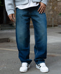 Dark Blue Tinted Baggy Jeans 100% Cotton