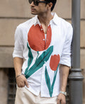 Tulip Print Lightweight Shirt 100% Cotton