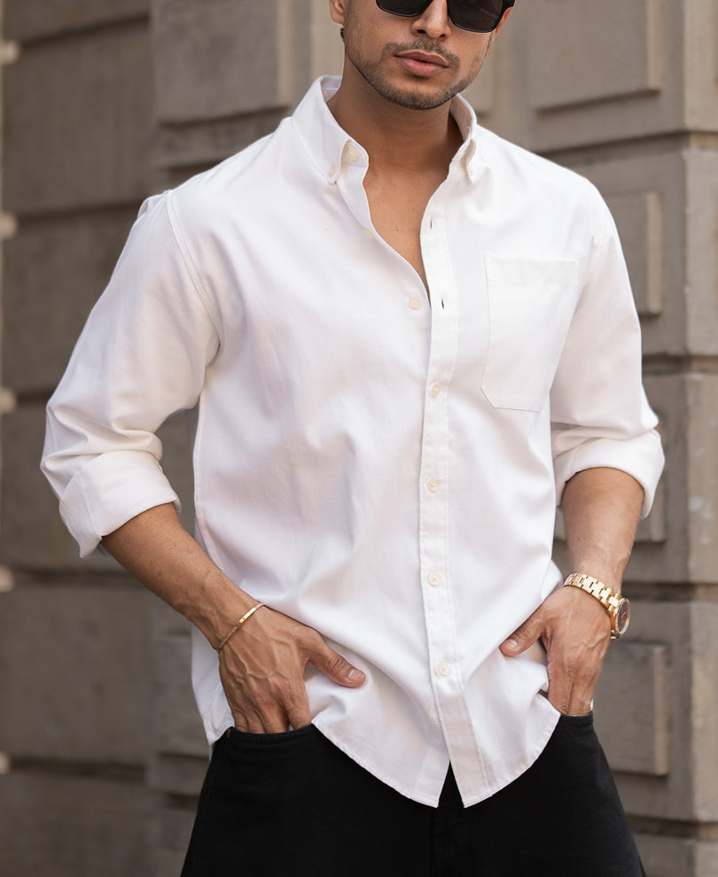 White Oxford Shirt 100% Cotton