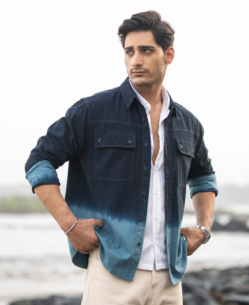 Dark Sky Structured Cargo Overshirt 100% Cotton