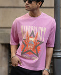Light Pink Washed Graphic T-Shirt 100% Cotton