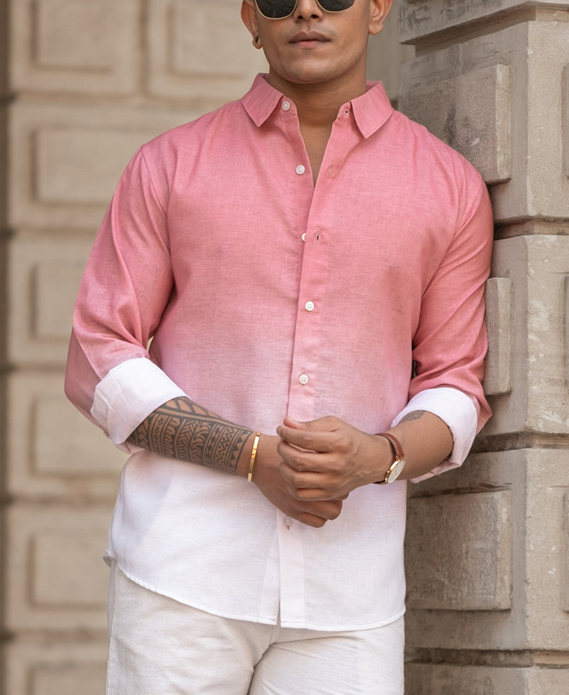 Coral Ombre Shirt 100% Cotton