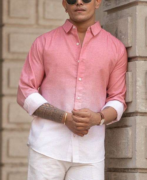 Coral Ombre Shirt 100% Cotton