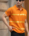 Mustard Tie-Dye Knitted T-Shirt 100% Cotton