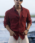 Brick Structure Cargo Overshirt 100% Cotton