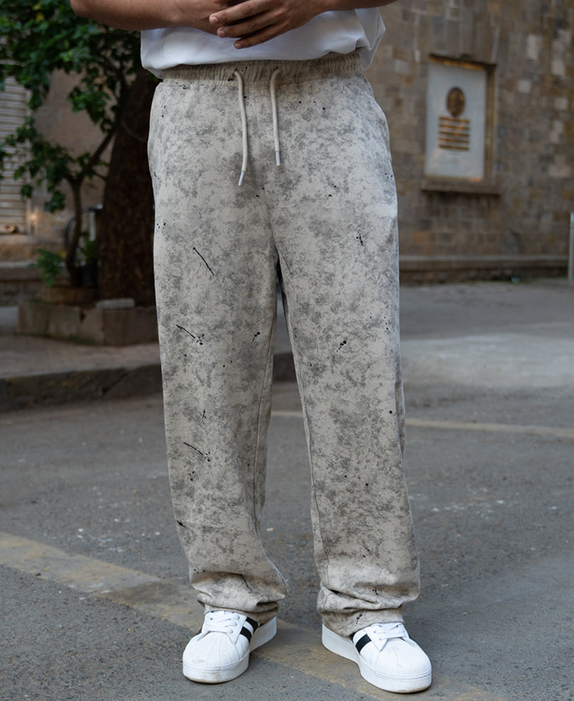 Neutral Printed Baggy Fit Trackpant 100% Cotton