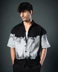 Black Tie-Dye Boxy Shirt 100% Cotton