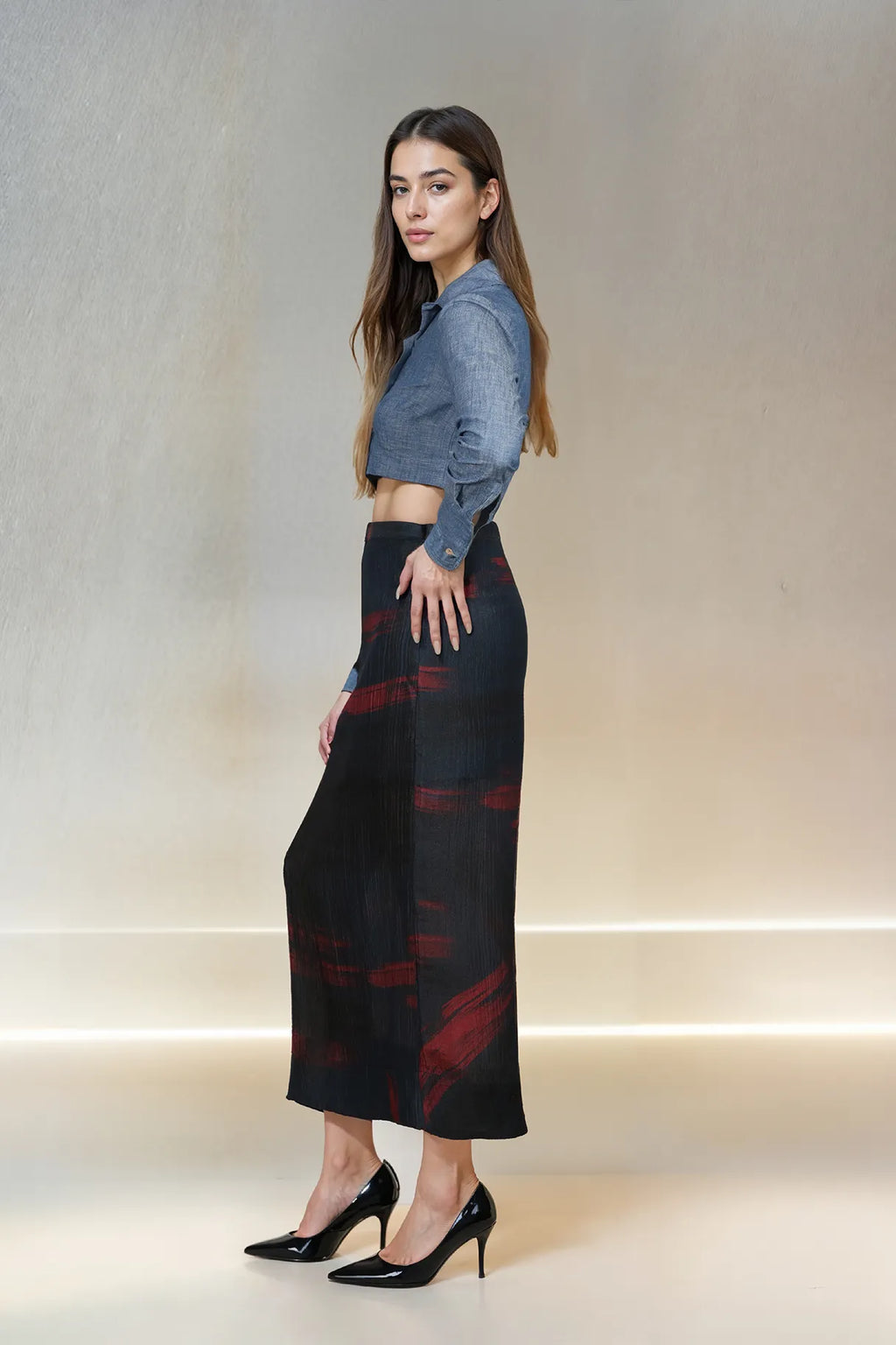 Denim Cropped Shirt