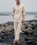 Beige Structured Cord Set