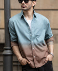 Grey Sky Ombre Shirt 100% Cotton