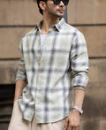 Sage Green Structured Checks Shirt