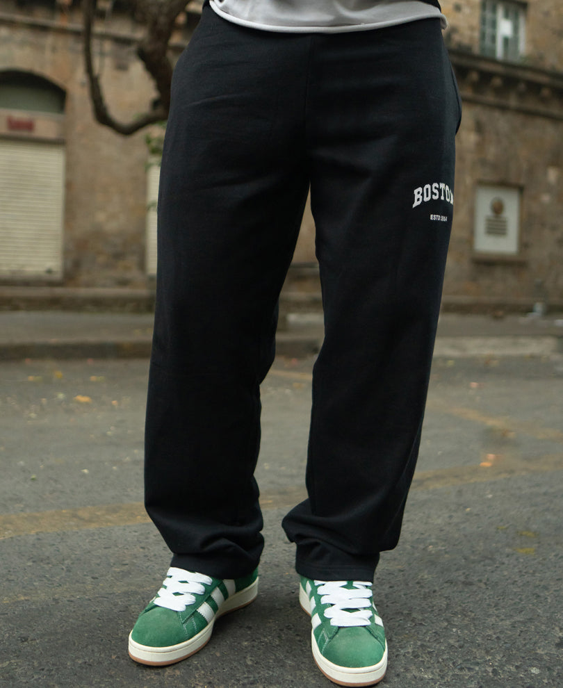 Basic Black Baggy Fit Trackpant 100% Cotton