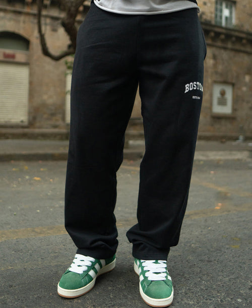 Basic Black Baggy Fit Trackpant 100% Cotton