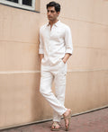Beige Linen Structured Co-Ord Set