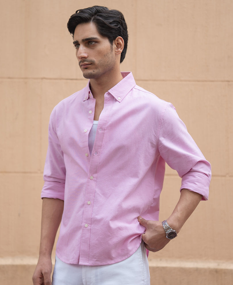 Pink Oxford Shirt 100% Cotton