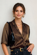 Satin Muse Lapel Shirt