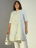 Women's White Floral Straight Kurta
