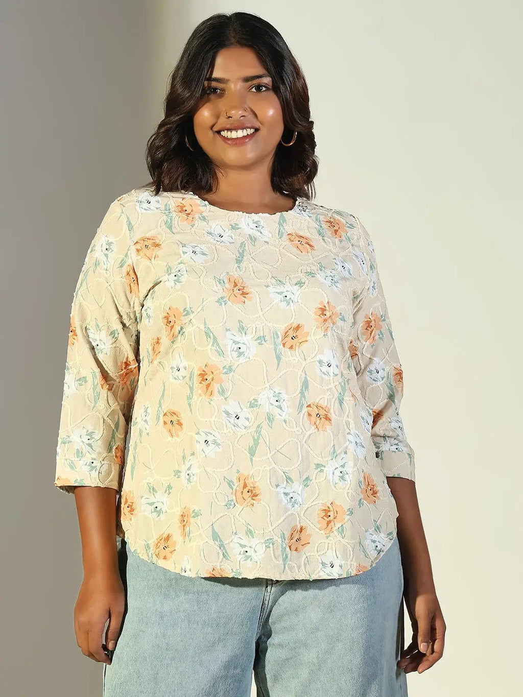 Women's Yellow Floral Top