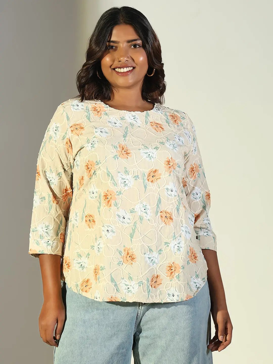 Women's Yellow Floral Top