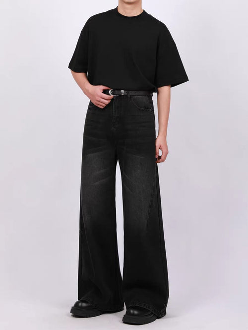 Black Dynasty Wash Straight A Line Jeans