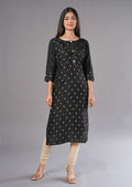 Black Banaras Straight Cut