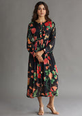 Black Chinnon Midi Dress