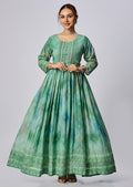 Light Green Chinnon Long Dress