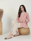 Women's Printed Pink Kurta Set