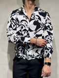 Abstract Rhythm Print Full Sleeves Shirt