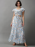 Women's White Printed Co-Ords