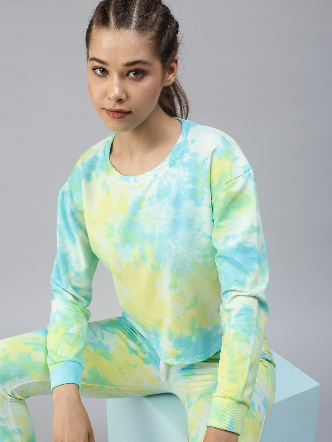 Women's Tie and Dye Yellow Tracksuit