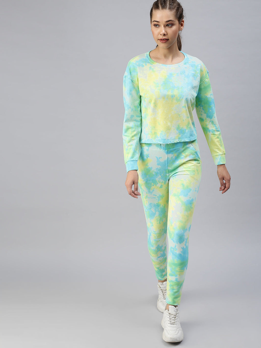 Women's Tie and Dye Yellow Tracksuit