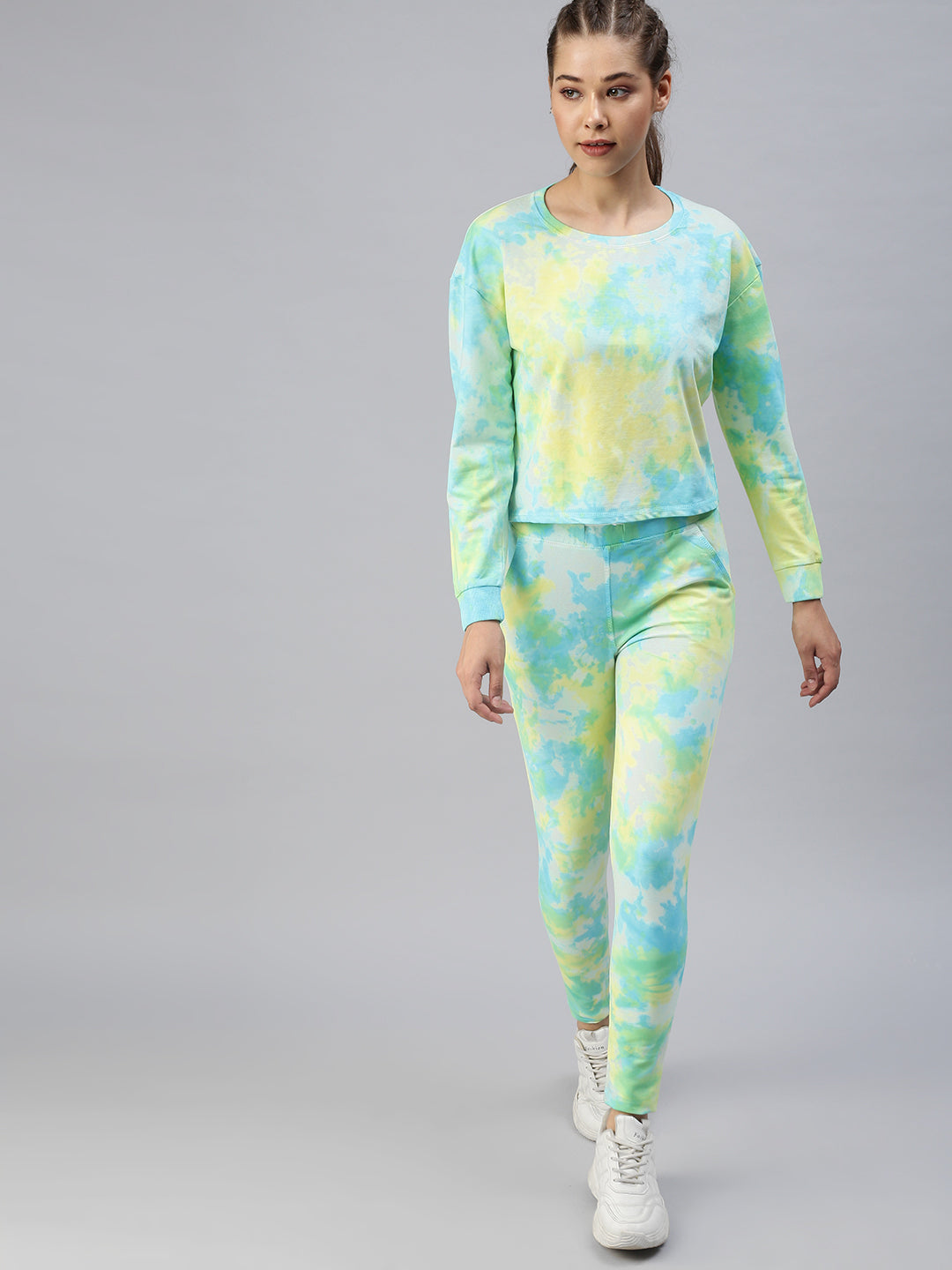 Women's Tie and Dye Yellow Tracksuit